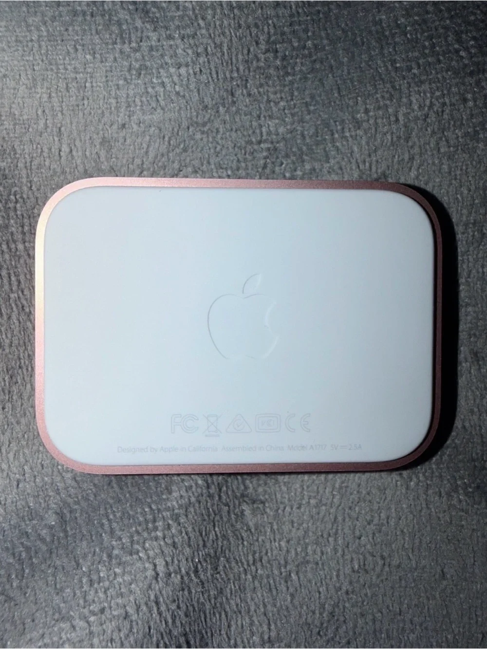 iPhone or AirPod Apple Dock Stand Rose Gold Lightning Charger Cable Included